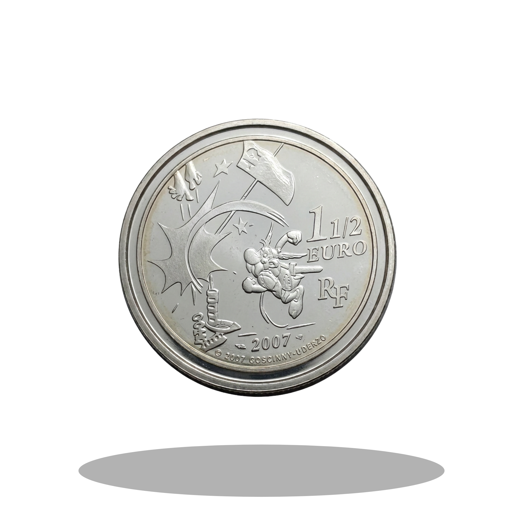 France Astérix Silver Coin 1½ Euro 2007 – Monnaie de Paris