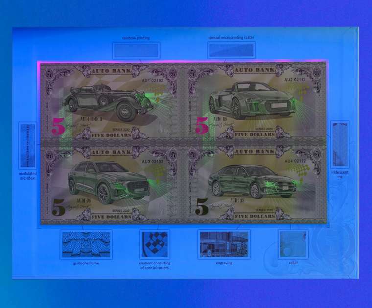 Audi Auto Bank Series 2020 – Complete Set of 4 Collector Banknotes