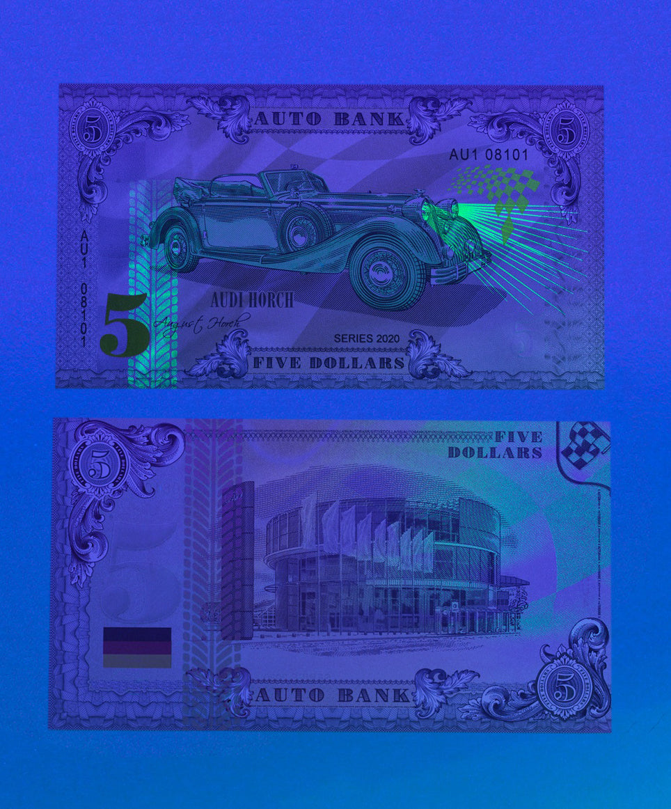 Audi Auto Bank Series 2020 – Complete Set of 4 Collector Banknotes
