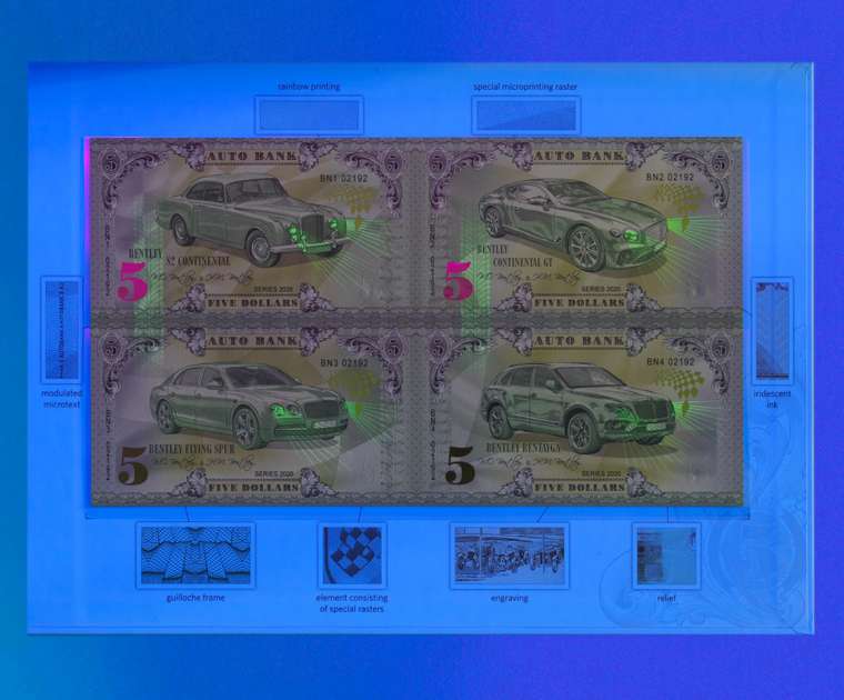 Bentley Auto Bank Series 2020 – Complete Set of 4 Collector Banknotes