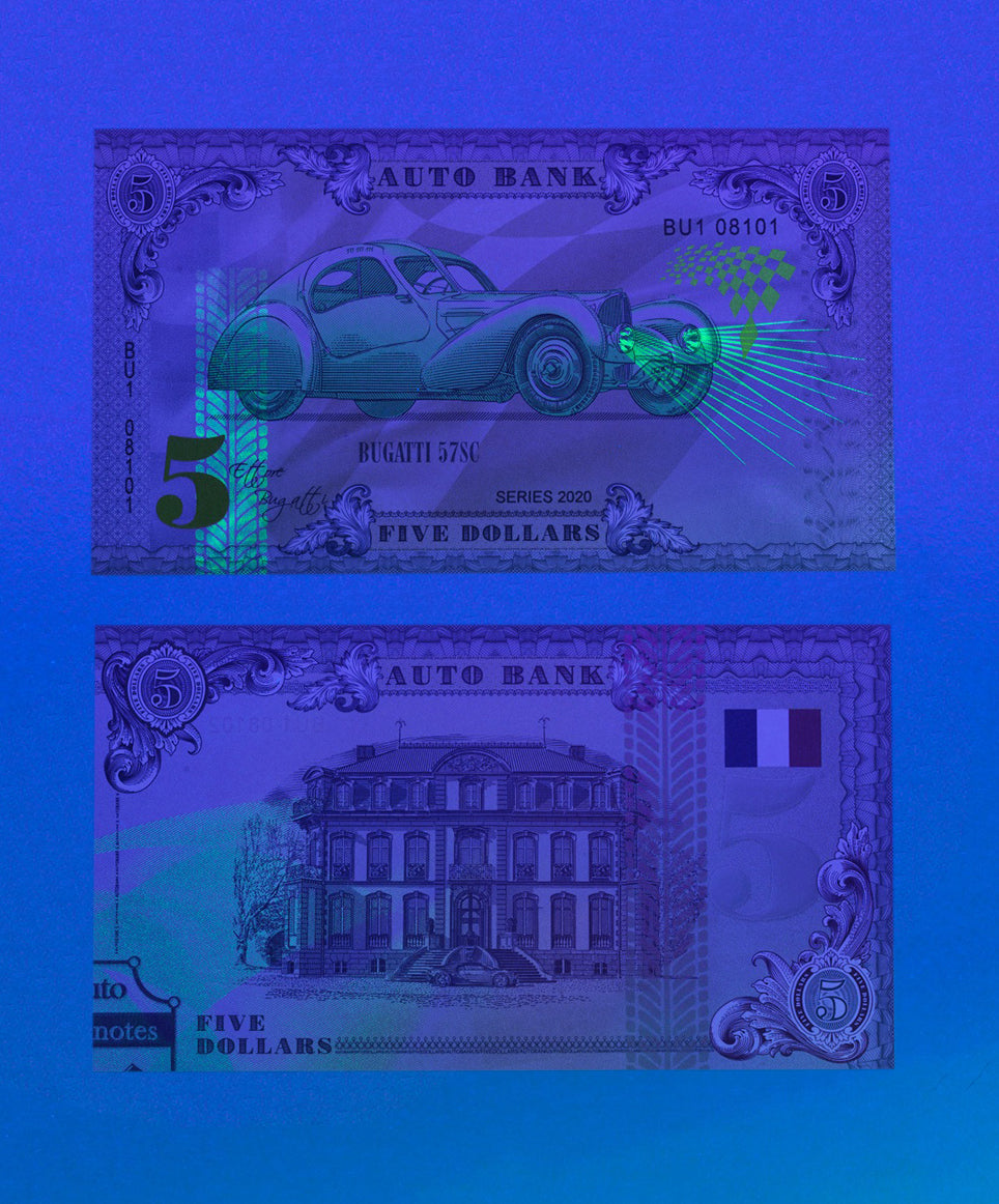 Bugatti Auto Bank Series 2020 – Complete Set of 4 Collector Banknotes
