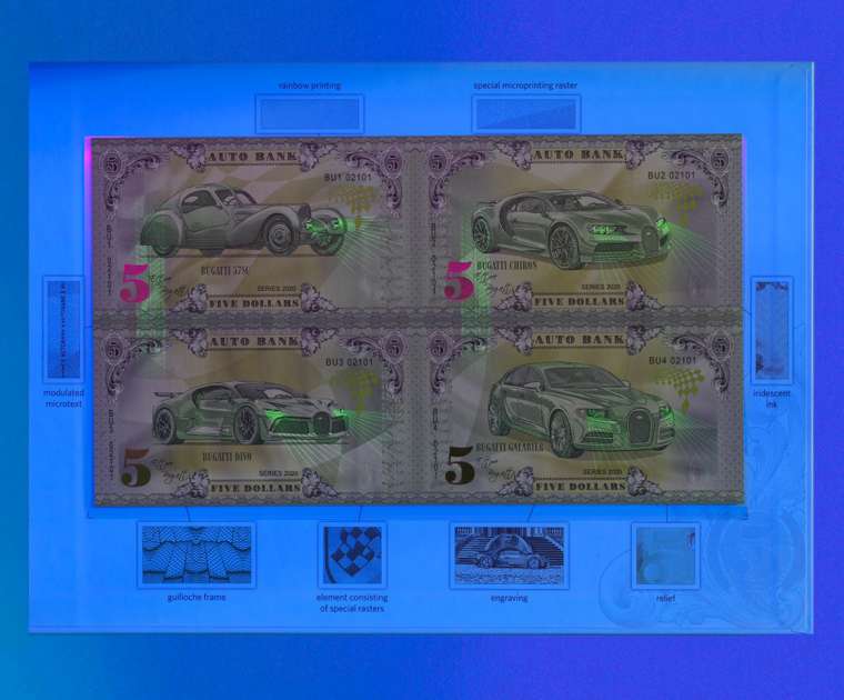 Bugatti Auto Bank Series 2020 – Complete Set of 4 Collector Banknotes