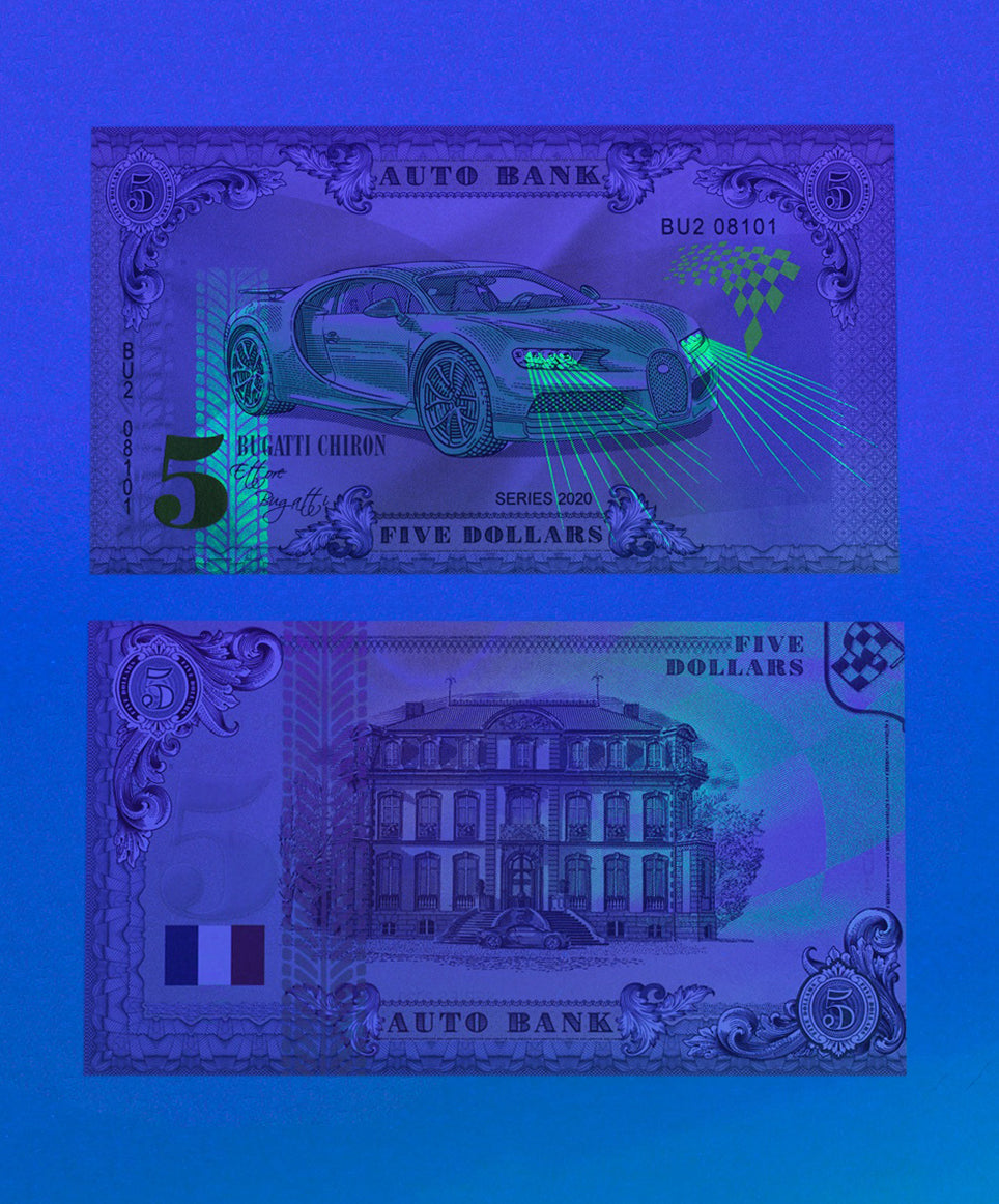 Bugatti Auto Bank Series 2020 – Complete Set of 4 Collector Banknotes