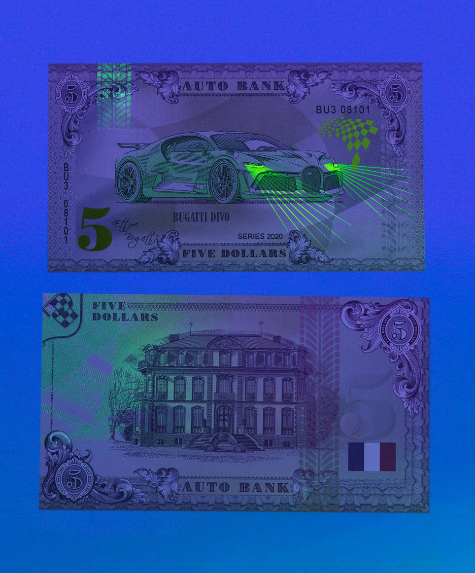 Bugatti Auto Bank Series 2020 – Complete Set of 4 Collector Banknotes