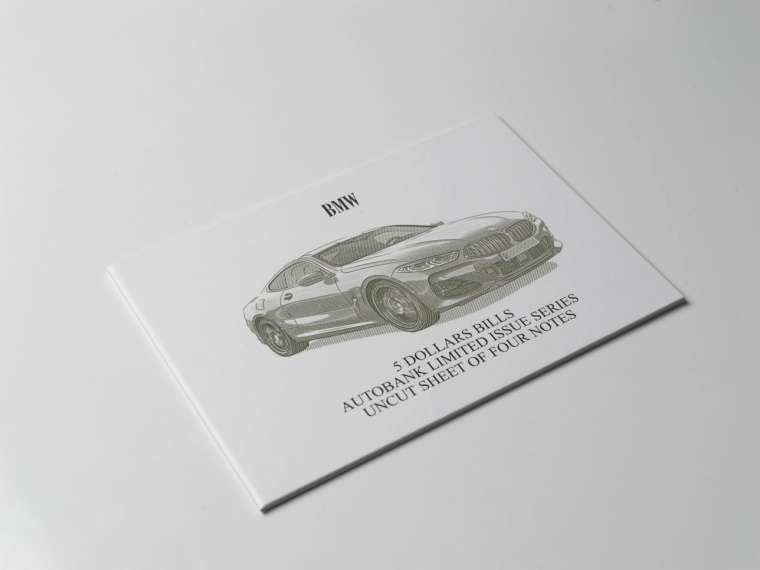 BMW Auto Bank Series 2020 – Complete Set of 4 Collector Banknotes