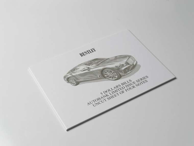 Bentley Auto Bank Series 2020 – Complete Set of 4 Collector Banknotes