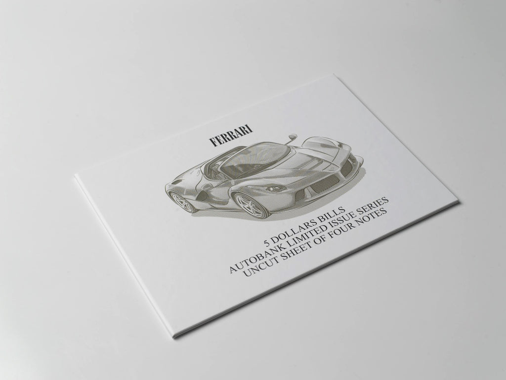 Ferrari Auto Bank Series 2020 – Complete Set of 4 Collector Banknotes
