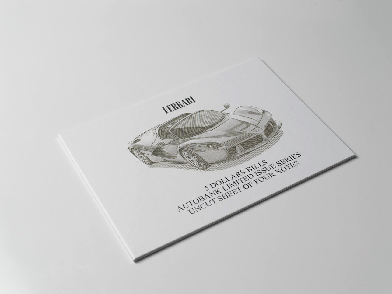 Ferrari Auto Bank Series 2020 – Complete Set of 4 Collector Banknotes