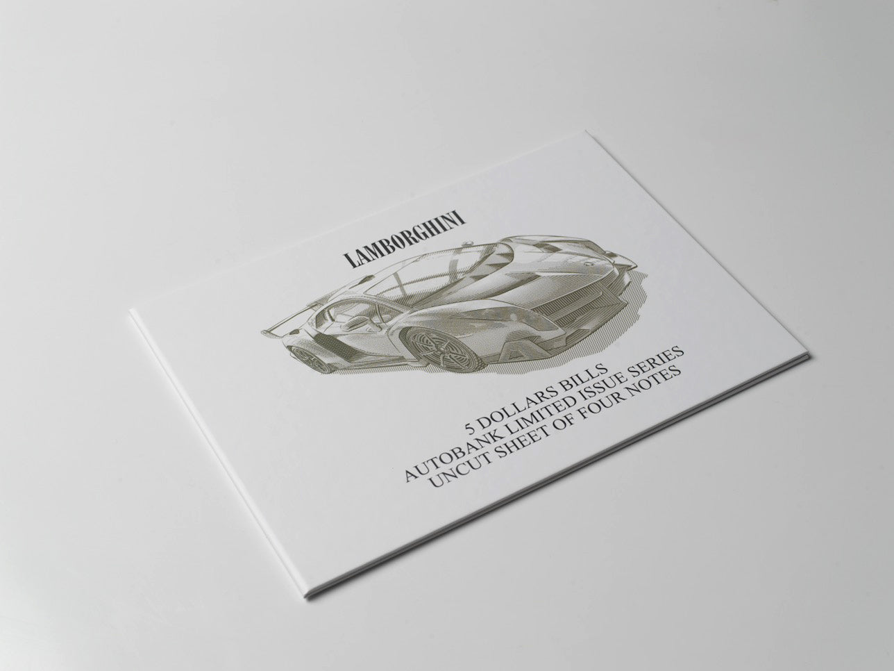 Lamborghini Auto Bank Series 2020 – Complete Set of 4 Collector Banknotes