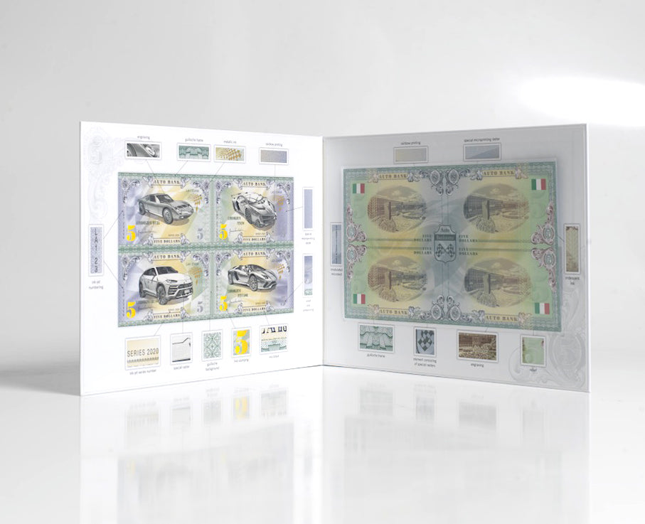 Lamborghini Auto Bank Series 2020 – Complete Set of 4 Collector Banknotes