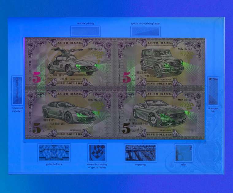 Mercedes Auto Bank Series 2020 – Complete Set of 4 Collector Banknotes
