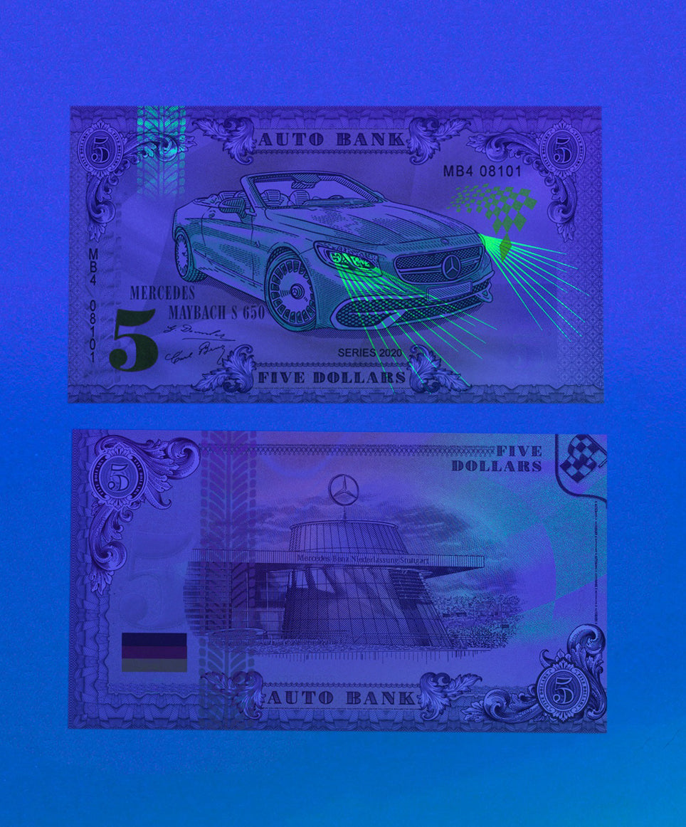 Mercedes Auto Bank Series 2020 – Complete Set of 4 Collector Banknotes