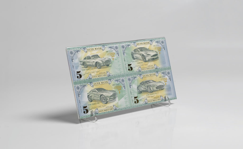 Aston Martin Auto Bank Series 2020 – Complete Set of 4 Collector Banknotes
