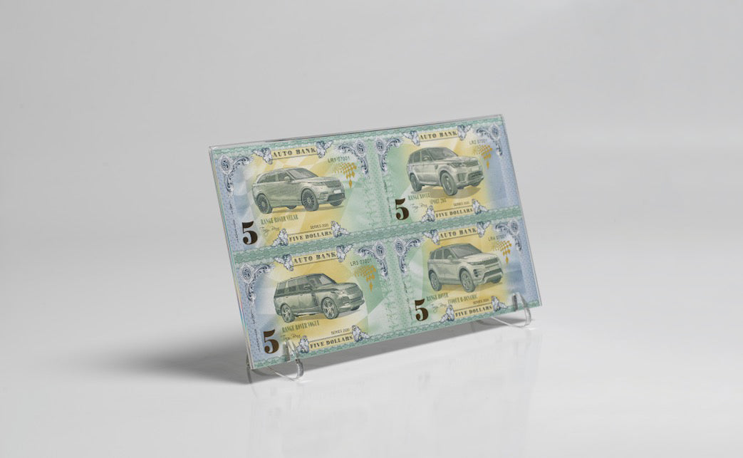Range Rover Auto Bank Series 2020 – Complete Set of 4 Collector Banknotes