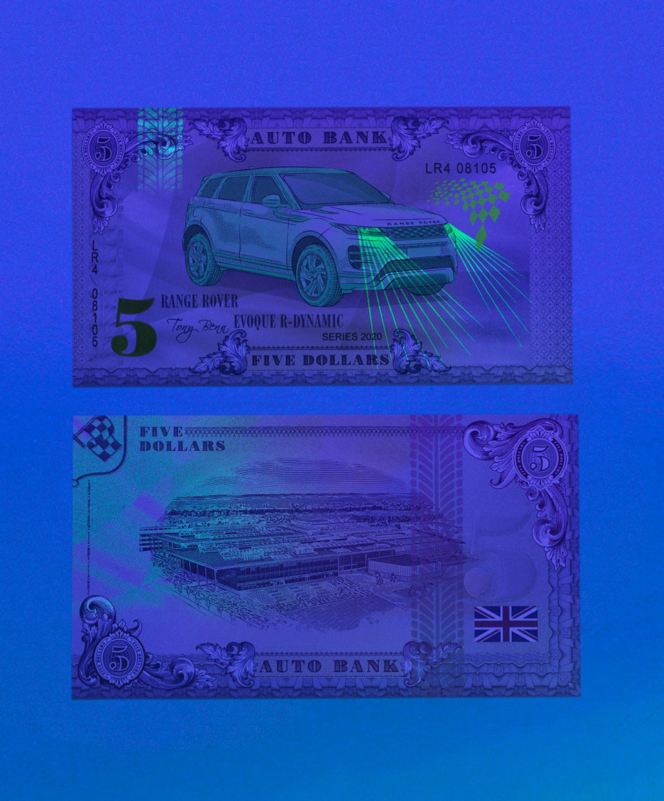 Range Rover Auto Bank Series 2020 – Complete Set of 4 Collector Banknotes