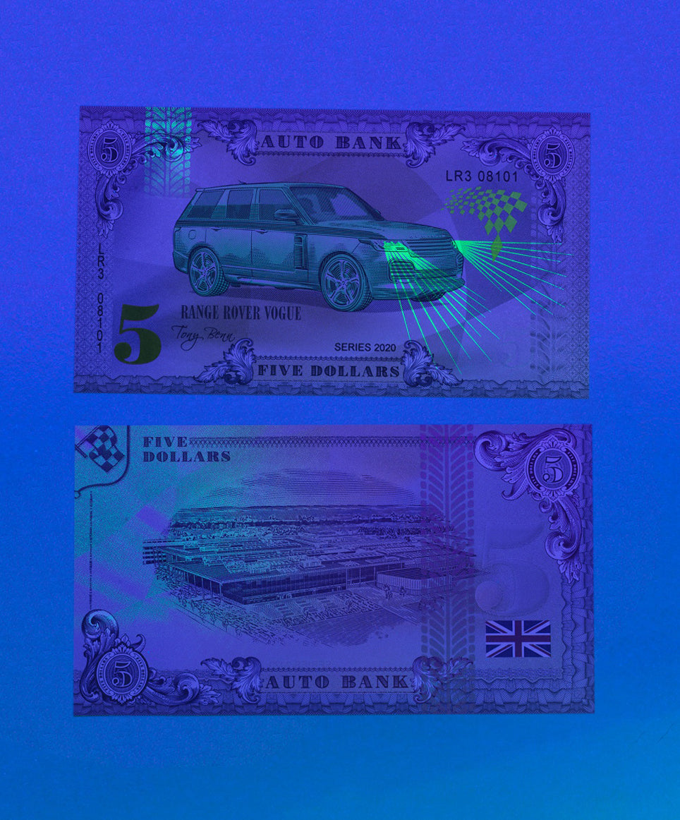 Range Rover Auto Bank Series 2020 – Complete Set of 4 Collector Banknotes