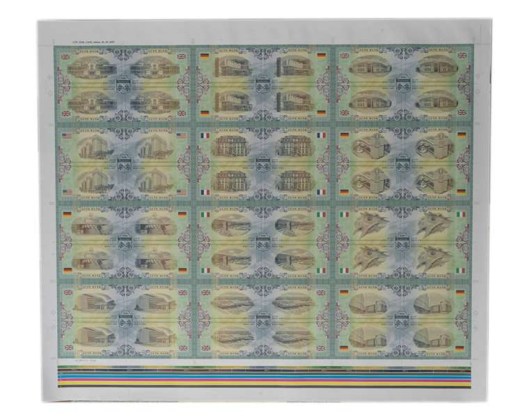 Auto Bank Series 2020 – Large Uncut Printer’s Sheet – Car Front (Recto & Verso UV)